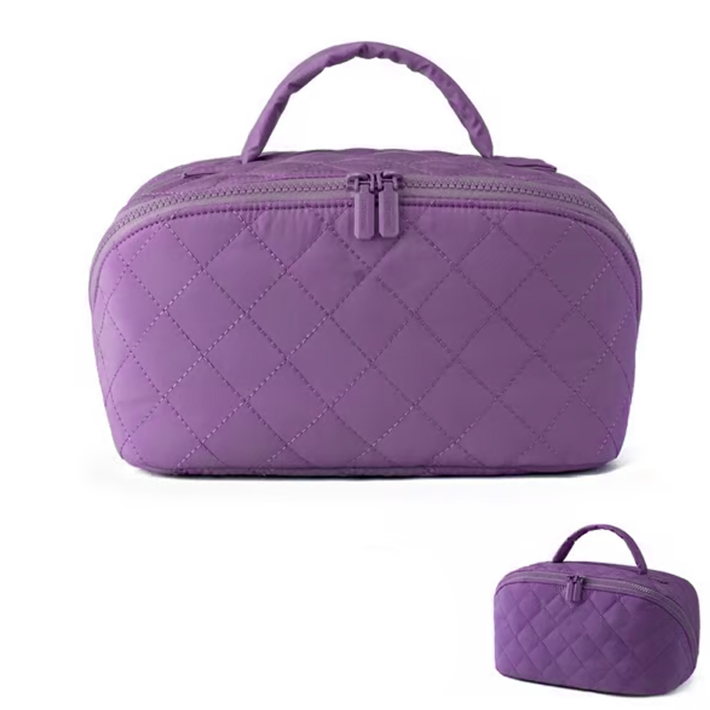 Új pamutszövetből készült, nagy kapacitású, fogantyúval ellátott hordozható kozmetikai táska