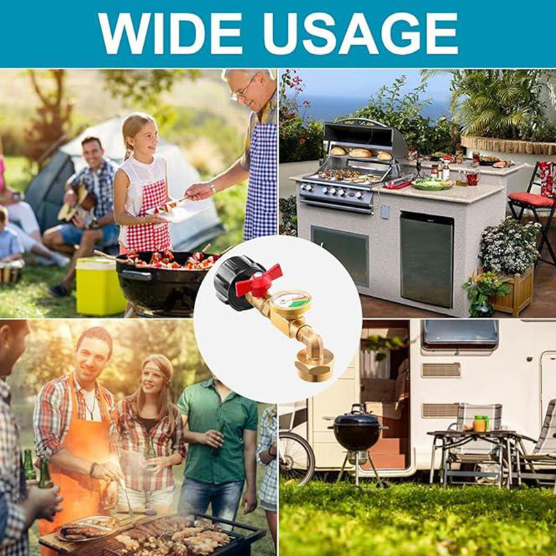 ✅Propane Refill Elbow Adapter with Gauge