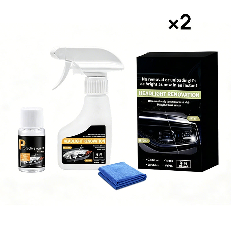 🚗✨ Fényszóró-felújító spray – eltávolítja a sárgás bevonatot és a mattodást, visszaadja a fényszórók tiszta megjelenését 💡