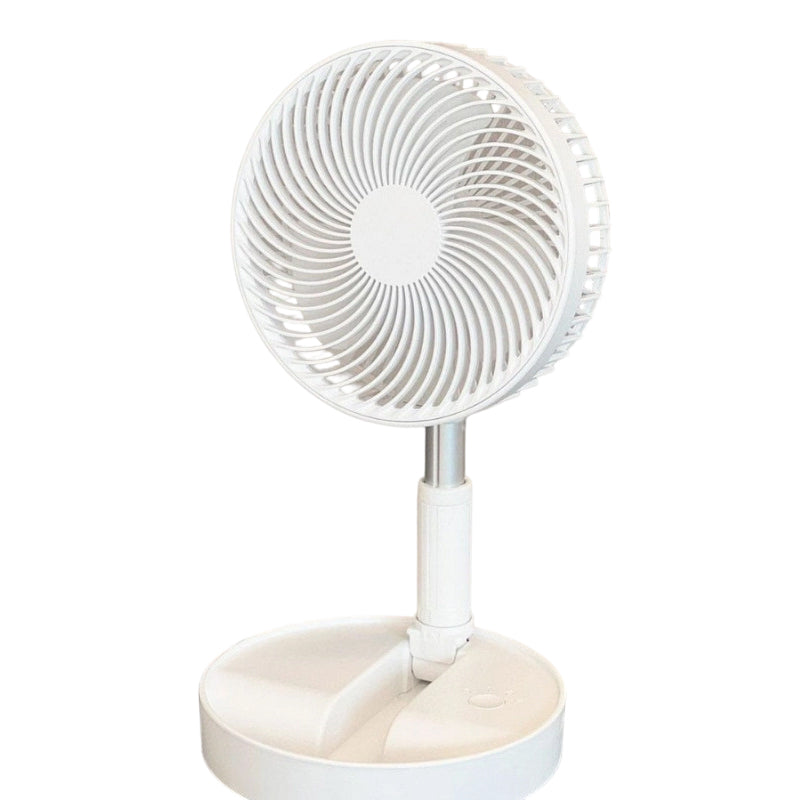 🌬️❄️ Összecsukható, teleszkópos vezeték nélküli ventilátor – Asztali és álló ventilátor egyben 💨