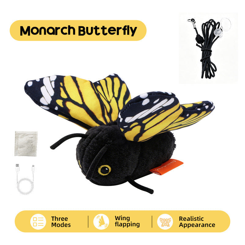 🦋🐱 Mozgásérzékelős Lebegő Macskajáték – Interaktív Rovaros Játékszer