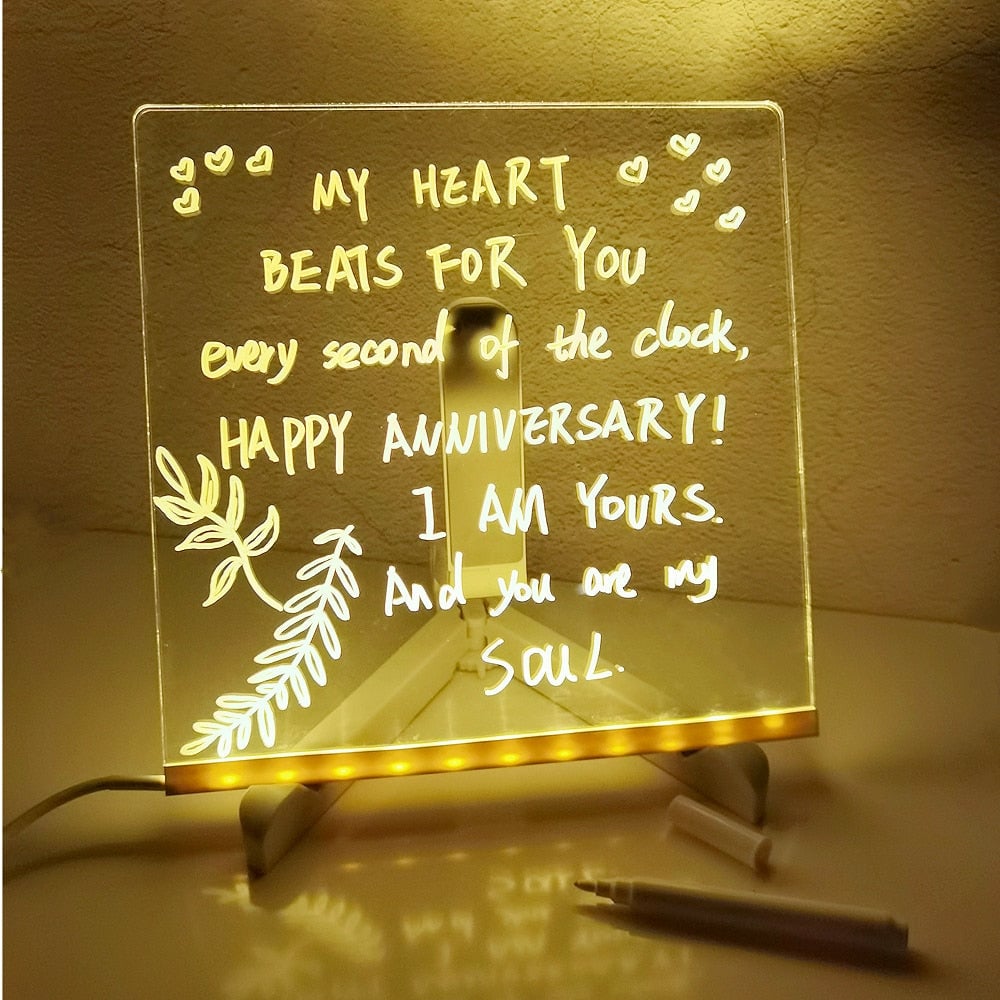 🎁Korai karácsonyi akció - LED jegyzettábla színekkel🎨