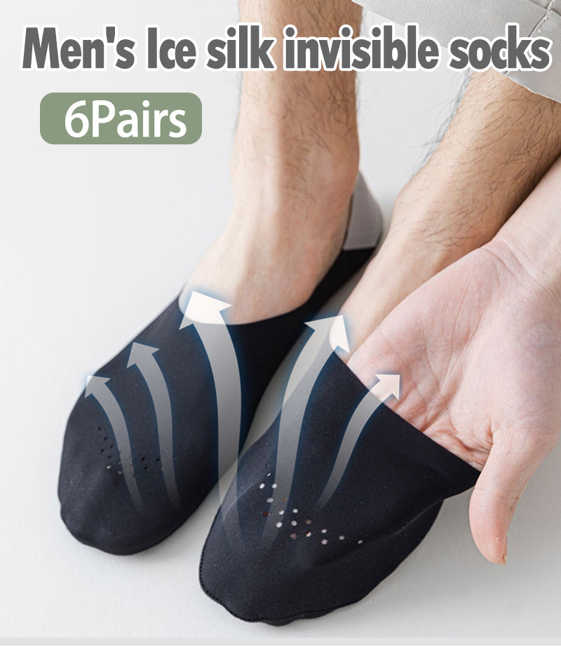 6 pár! Lélegző Ice Silk csúszásmentes zokni 4.1