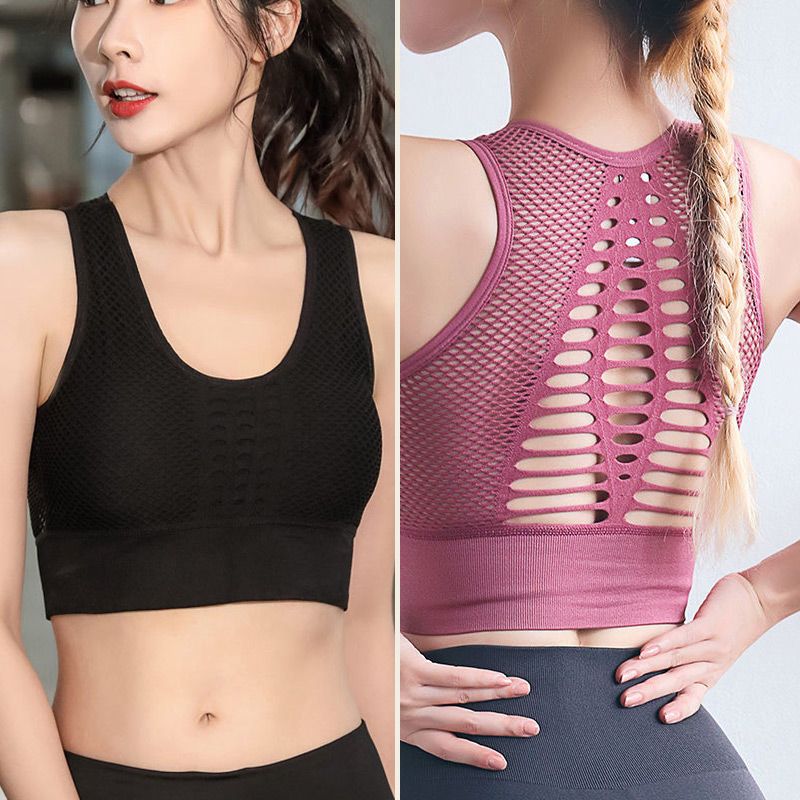 Ütésálló Push-up üreges légáteresztő sportmelltartó