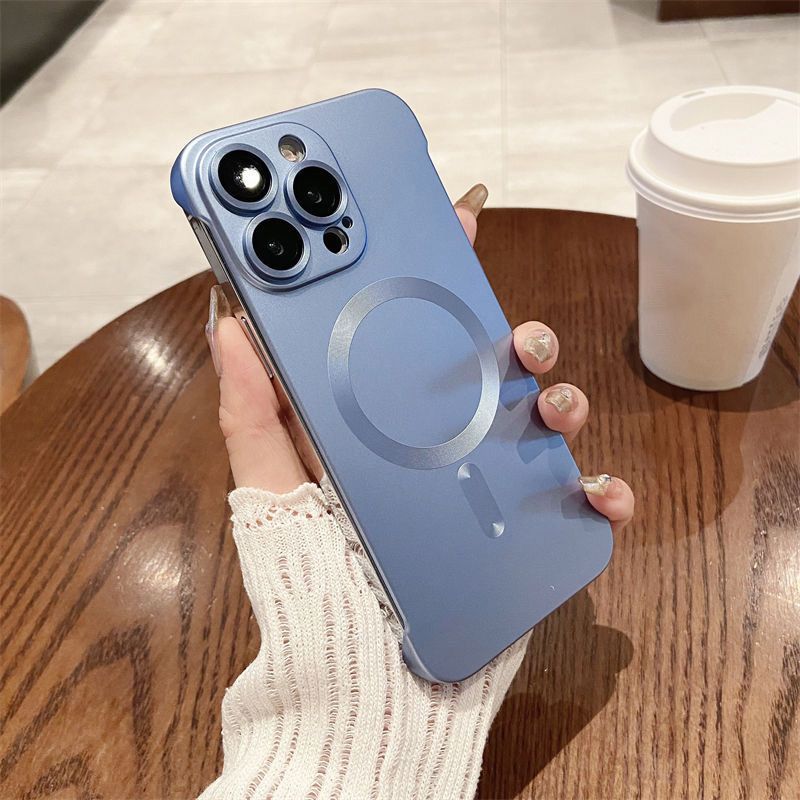 Vékony keret nélküli mágneses telefon tok iPhone-hoz