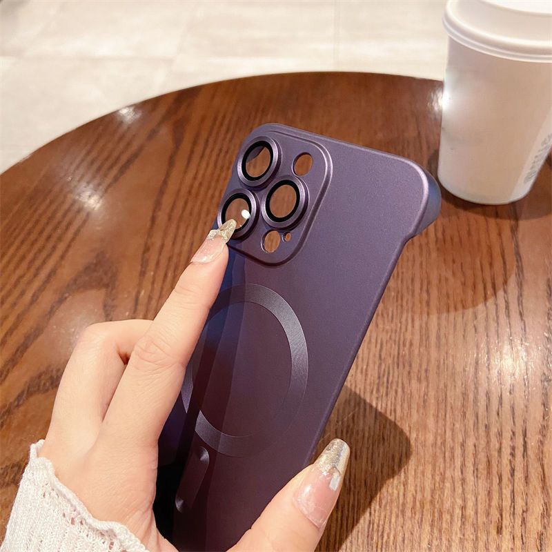 Vékony keret nélküli mágneses telefon tok iPhone-hoz