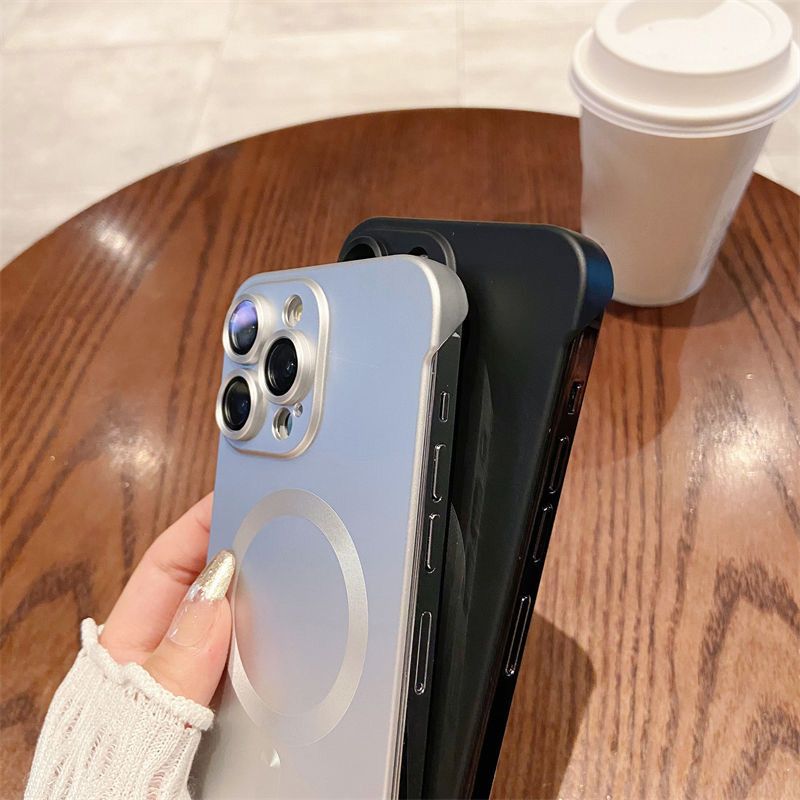 Vékony keret nélküli mágneses telefon tok iPhone-hoz