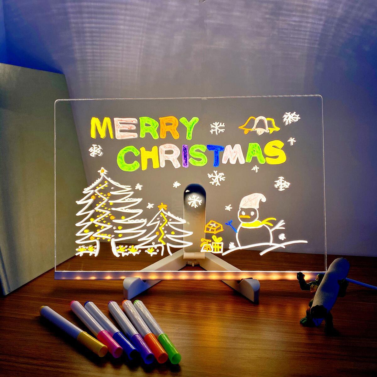 🎁Korai karácsonyi akció - LED jegyzettábla színekkel🎨