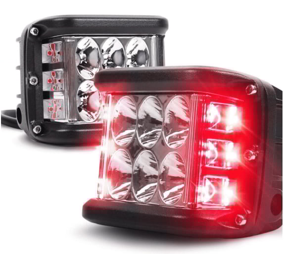 Autó kettős oldali LED kettős színű fény🚗✨