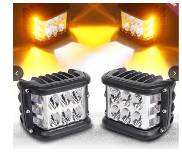 Autó kettős oldali LED kettős színű fény🚗✨