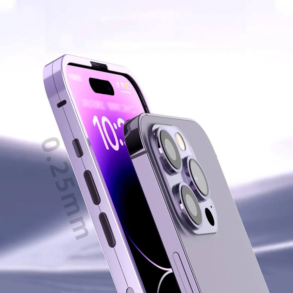 Az iPhone 13/14 Titán ötvözet kétoldalas üveg Mindenre kiterjedő telefon tok