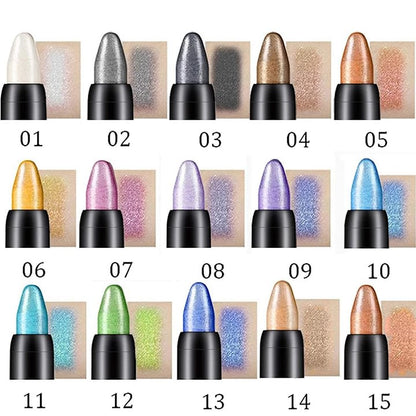 (Vásároljon 1-et, kap 1-et ingyen) 15 színű magas fényű vízálló szemhéjpúder ceruza