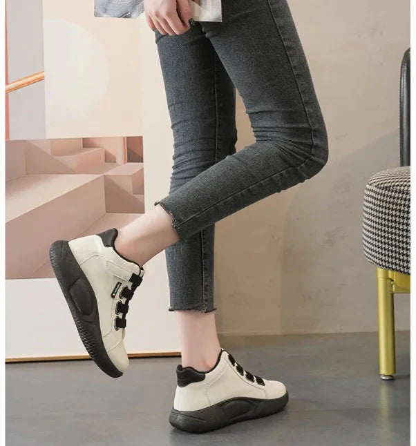 Women's High Top Thick Soft-soled Ankle Boots-7