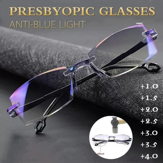 Anti-Blue Ray progresszív távoli és közeli kettős felhasználású olvasószemüvegek