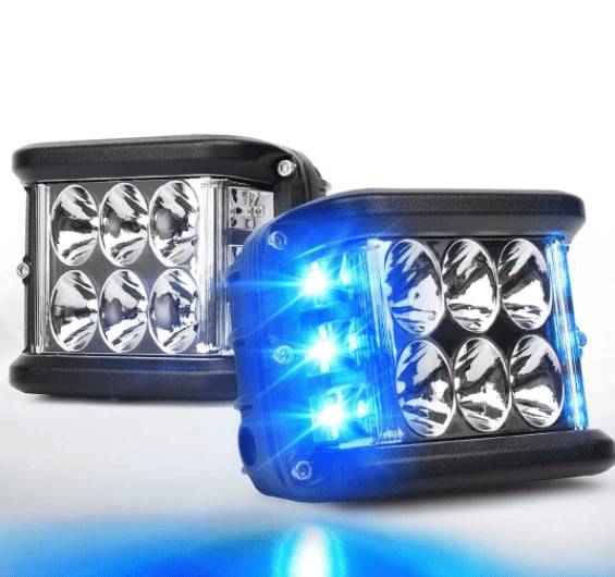 Autó kettős oldali LED kettős színű fény🚗✨