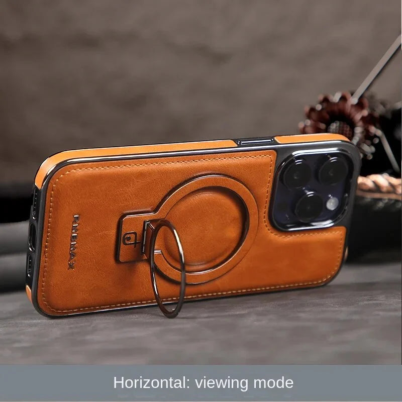 Luxus bőr láthatatlan állvány iPhone tok