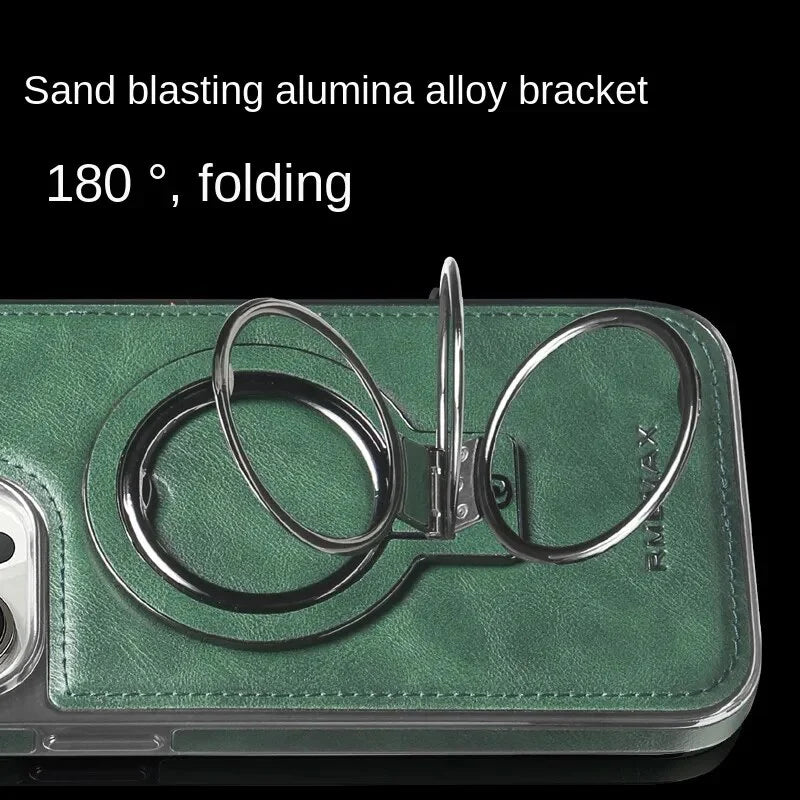 Luxus bőr láthatatlan állvány iPhone tok