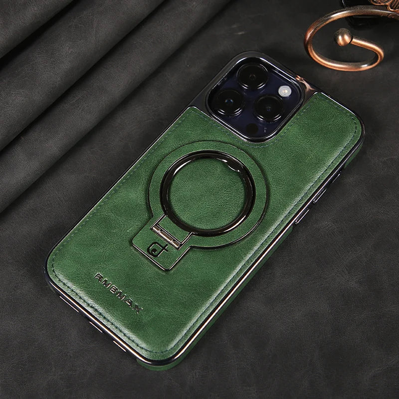 Luxus bőr láthatatlan állvány iPhone tok