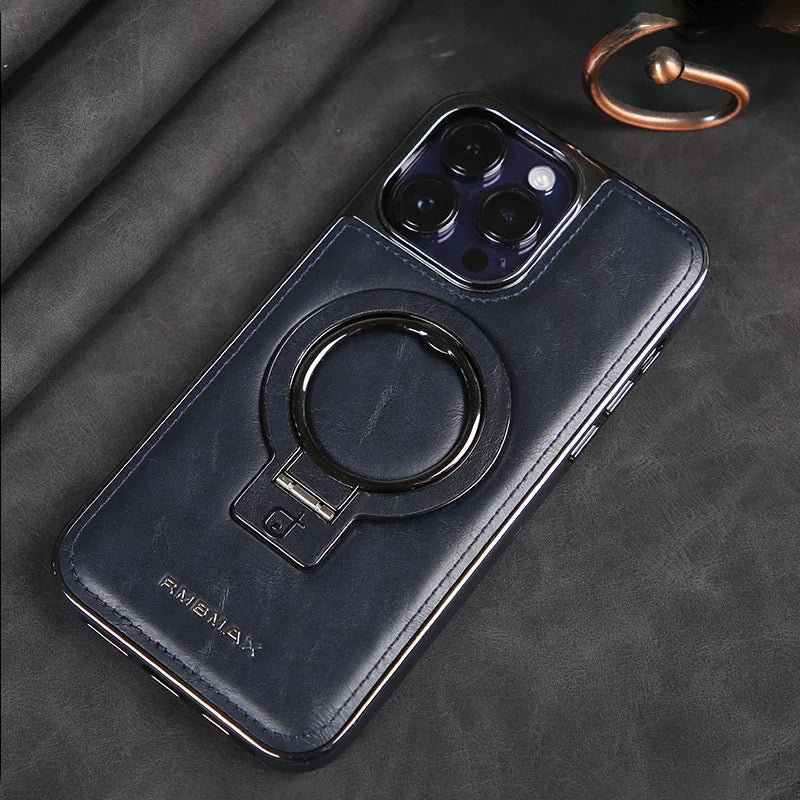 Luxus bőr láthatatlan állvány iPhone tok