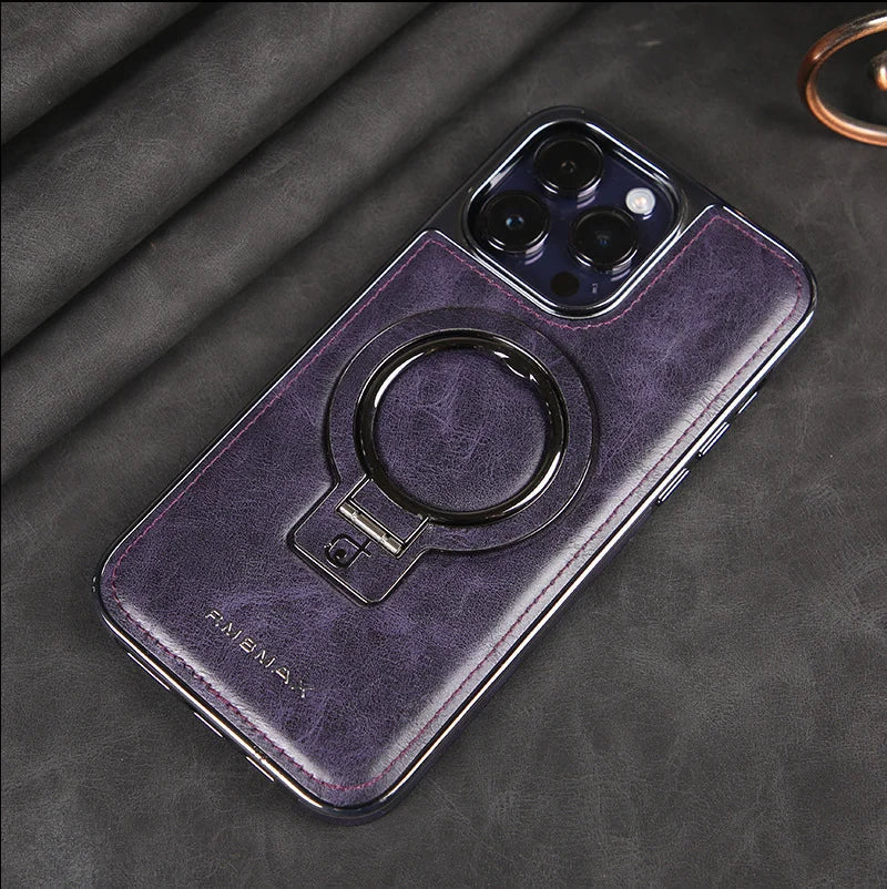 Luxus bőr láthatatlan állvány iPhone tok