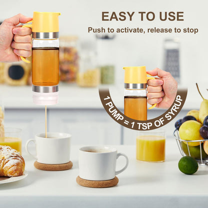 🍯✨9 uncia cseppmentes üveg méz- és szirupadagoló