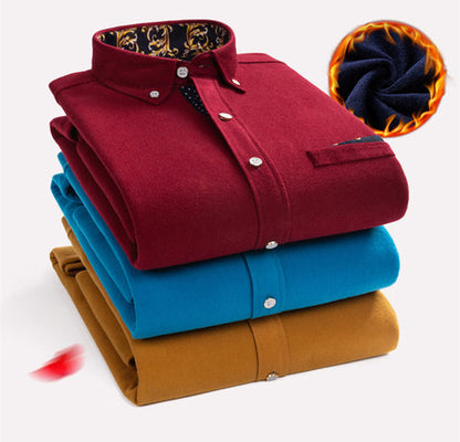 Hot Sale - 49% OFF💥Men's High Quality Corduroy Warm Winter Shirt Thick Fleece