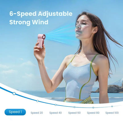 ❄️ Győzze le könnyedén a hőséget – Mini kézi ventilátor LED kijelzővel és 6 sebességgel – Utánvétes 💨😍