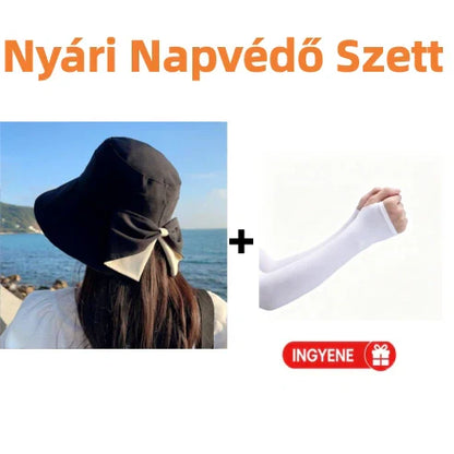 👒Széles karimájú, masnis napvédő kalap nőknek☀️