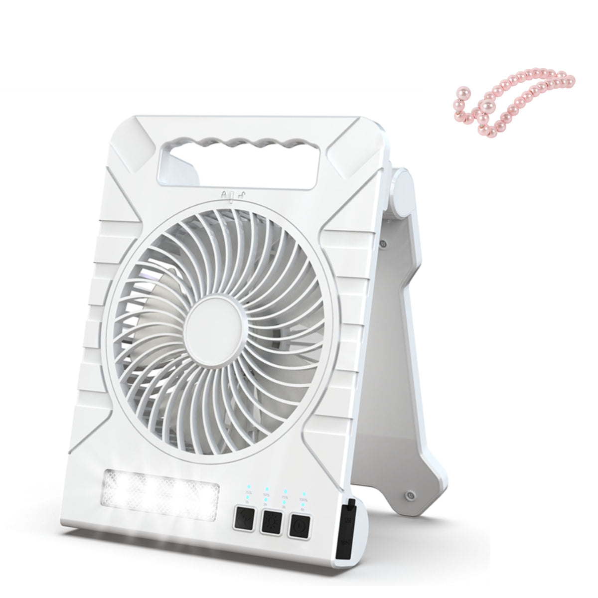 🍃Kettős teljesítményű kültéri ventilátor napelemmel és lámpával
