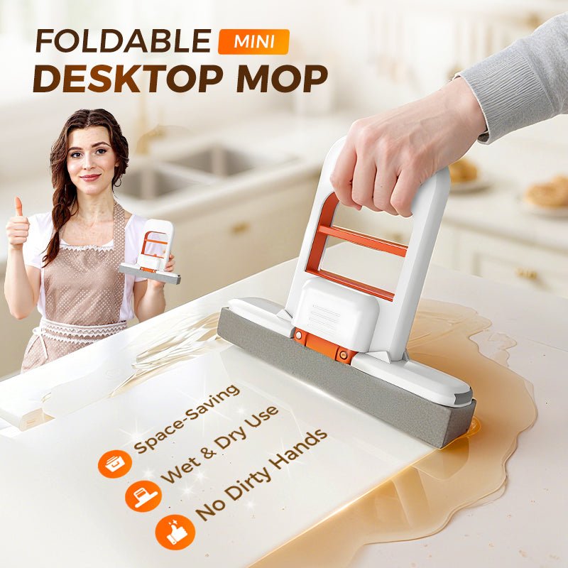 【2 +1 ingyenes】🧹 Mini felmosó automatikus kicsavaróval és hordozható kialakítással