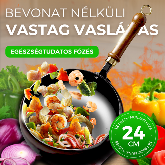 🔥Bevonat nélküli vastag vaslábas