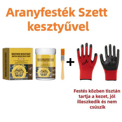 🥳Időjárásálló vízbázisú aranyfesték💞