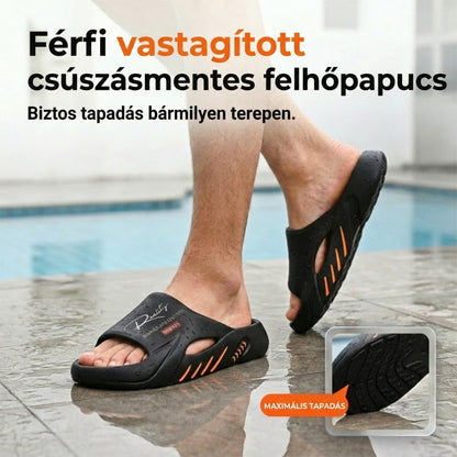 ☁️🌞 2026 Újdonság! Férfi csúszásmentes felhőpapucs 👣 Vastag talpú kényelem, amelyet egész nap élvezni fogsz! 🔥