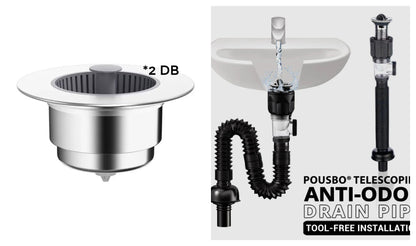 【✨ 1 + 1 ingyenes】Kihúzható mosogató dugó szűrővel