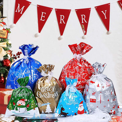 🎅Karácsonyi ajándékzsákok zsinórral (biológiailag lebontható)