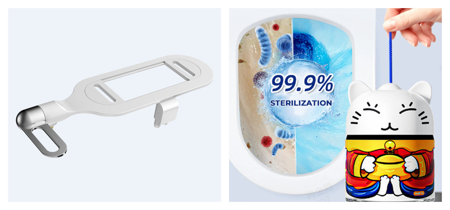 🔥🚿 Nem elektromos dupla fúvókás WC-ülőke huzat