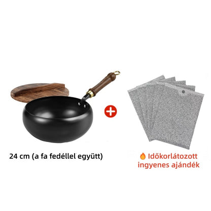 👨‍🍳🍳 Hagyományos vasedény bevonat nélkül | Többgenerációs minőség és funkcionalitás 🍲✨