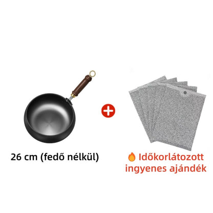👨‍🍳🍳 Hagyományos vasedény bevonat nélkül | Többgenerációs minőség és funkcionalitás 🍲✨