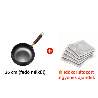 👨‍🍳🍳 Hagyományos vasedény bevonat nélkül | Többgenerációs minőség és funkcionalitás 🍲✨