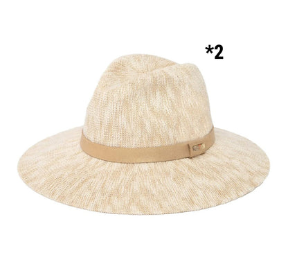 🌞👒 Összecsukható női kötött napellenző kalap – Elegáns fedora stílus UV-védelemmel