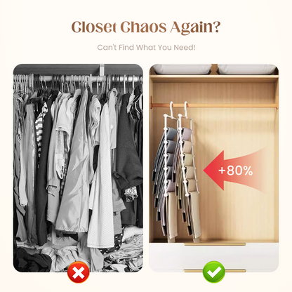 【1+1-et ingyen】Teleszkópos, összecsukható, többrétegű nadrágtároló állvány