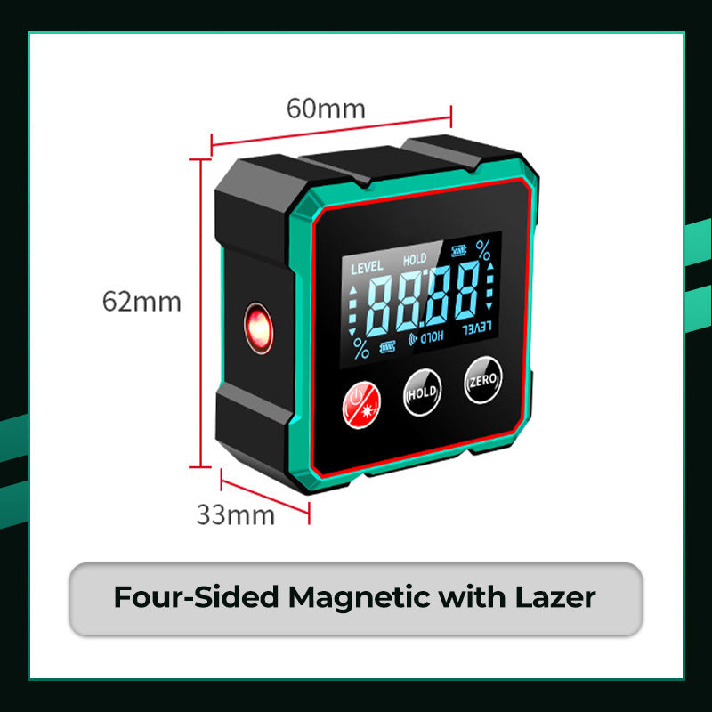 🔥 Mágneses Digitális Szögmérő Elektronikus Lézerrel 🧰📐
