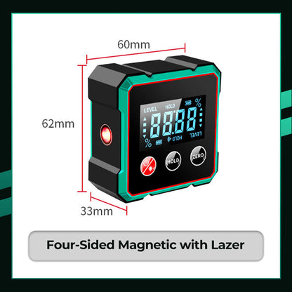 🔥 Mágneses Digitális Szögmérő Elektronikus Lézerrel 🧰📐