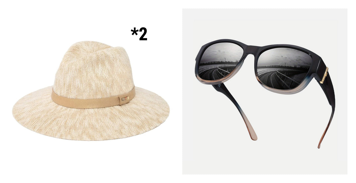 🌞👒 Összecsukható női kötött napellenző kalap – Elegáns fedora stílus UV-védelemmel