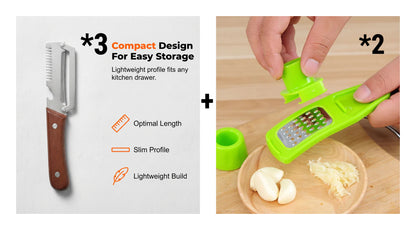 🔪🥔 3-in-1 zöldhagyma aprító és hámozó konyhai eszköz 🥗✨