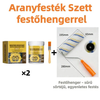 🥳Időjárásálló vízbázisú aranyfesték💞