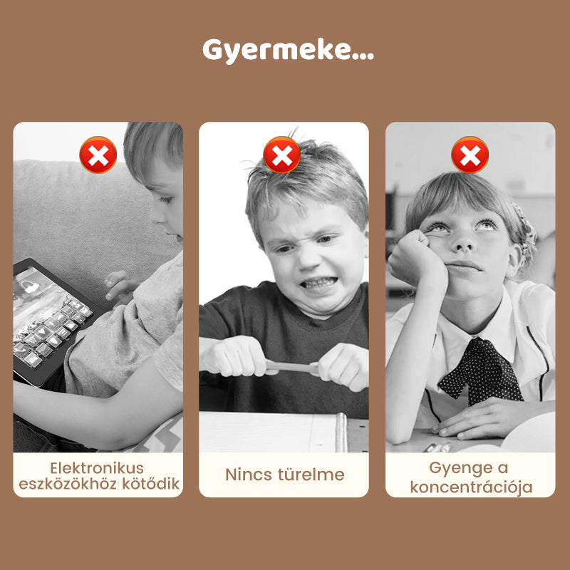 🧠Oktatási fém játék — kilenc összekapcsolt gyűrű👧👦