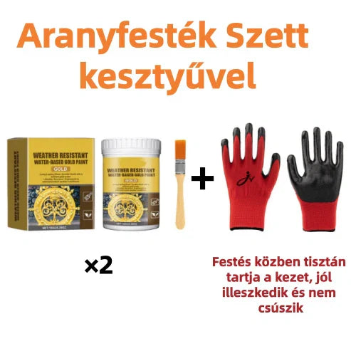 🥳Időjárásálló vízbázisú aranyfesték💞