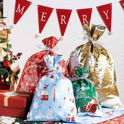🎅Karácsonyi ajándékzsákok zsinórral (biológiailag lebontható)