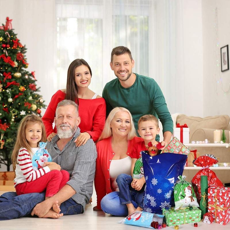 🎅Karácsonyi ajándékzsákok zsinórral (biológiailag lebontható)